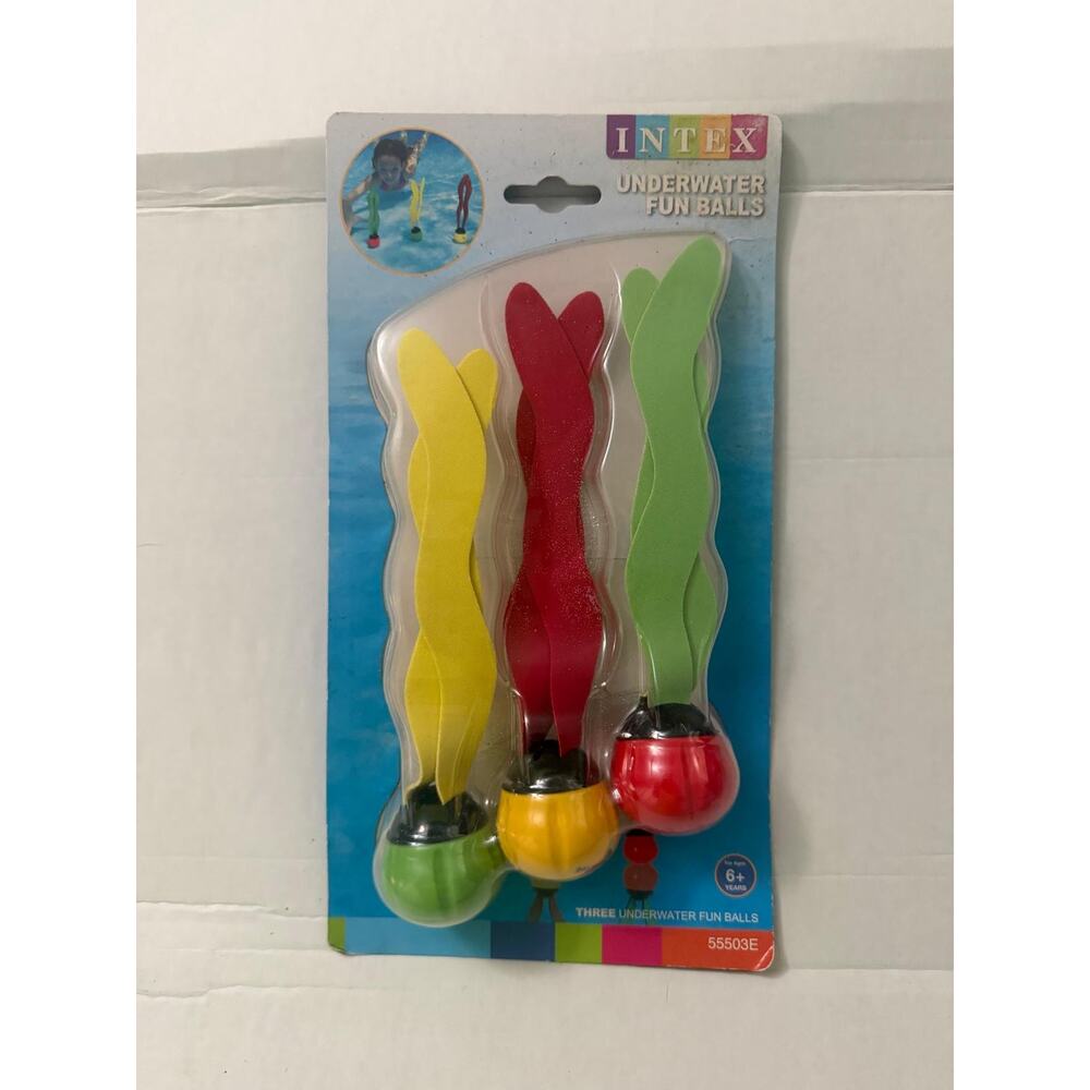Underwater Fun Balls Dive Toys Swimming Pool ~ Set of 3 New